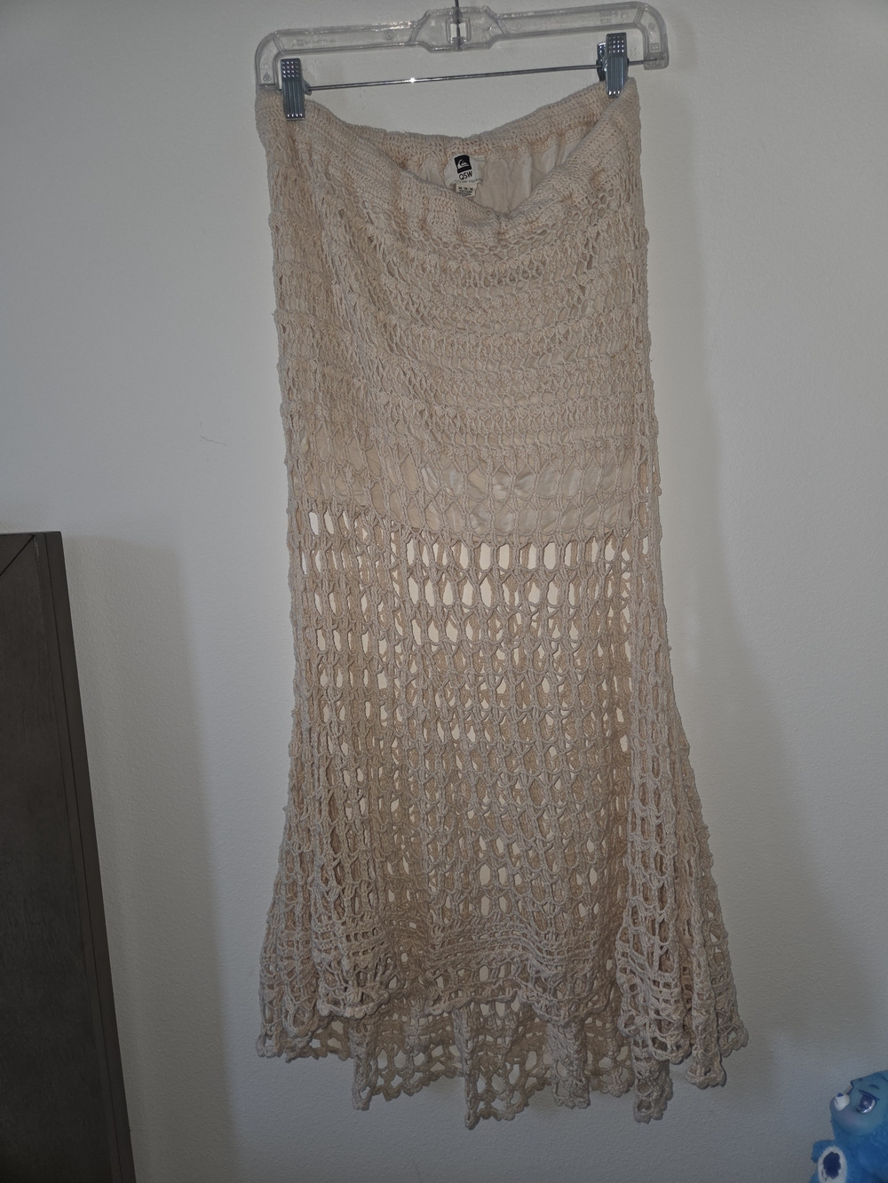 Quiksilver Beige Crochet Maxi Skirt